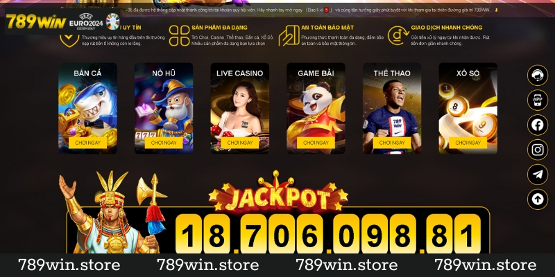 Attractive game lobby at 789Win